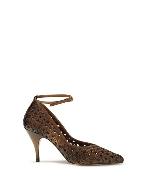 Miu Miu Brown Pumps Woven Leather