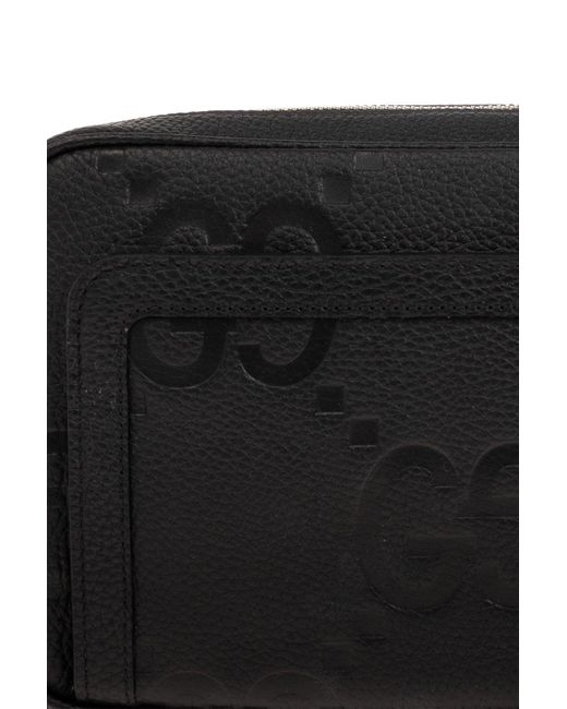 Gucci Black Jumbo GG Pouch for men