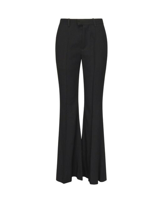 Balenciaga Black Flared Viscose Trousers