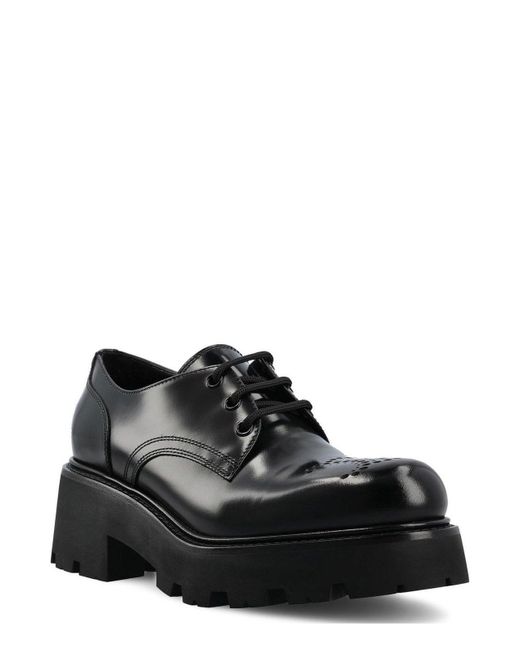Celine Triomphe Ranger Derby Shoes in Black | Lyst