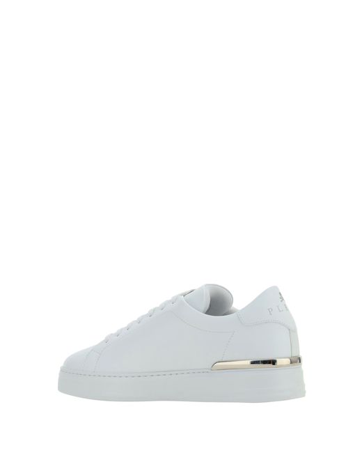 Philipp Plein White Hexagon Low Top Sneakers for men