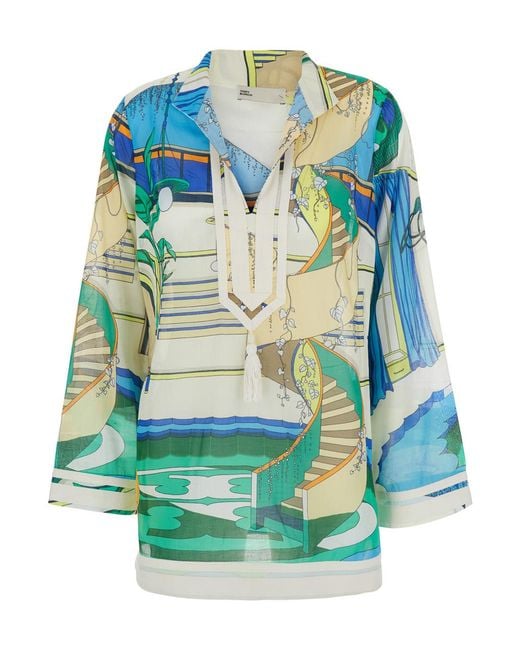 Tory Burch Blue Dress Cotton