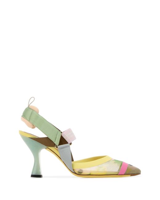 Fendi Metallic Mesh Colibri Pumps