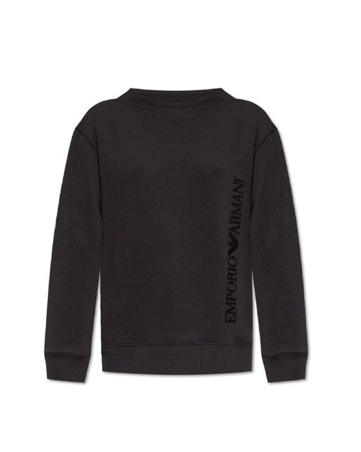 Emporio Armani Black Sweatshirt With Logo