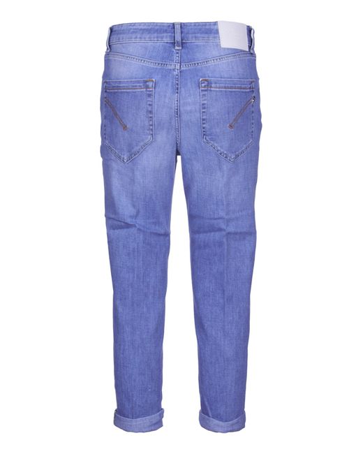 Dondup Blue Button Fitted Jeans
