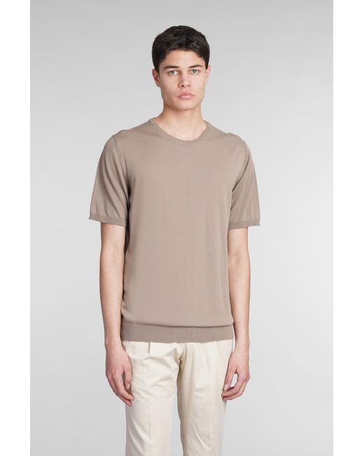 Roberto Collina Natural Knitwear In Taupe Cotton for men
