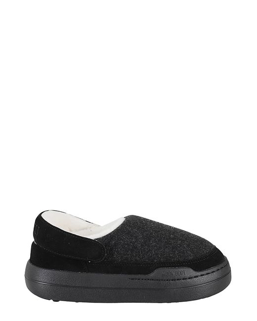 Moon Boot Black Park Clog Felt