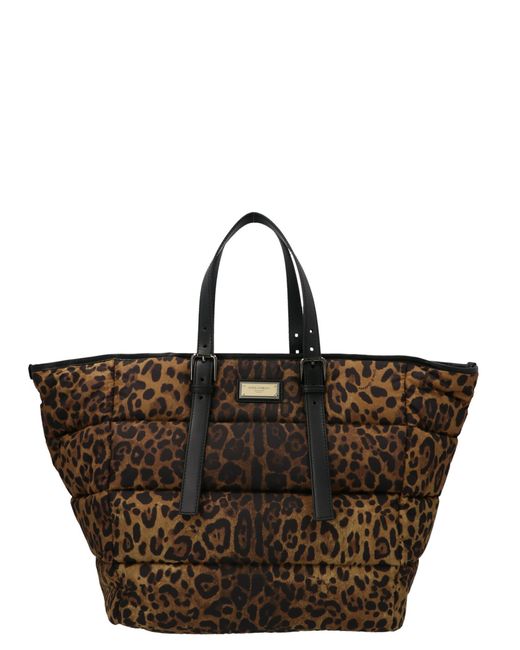 Dolce & Gabbana Leather Animal Print Shopping Bag for Men Lyst