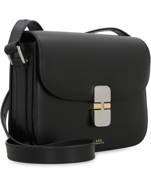 A.P.C. Black Grace Leather Crossbody Bag
