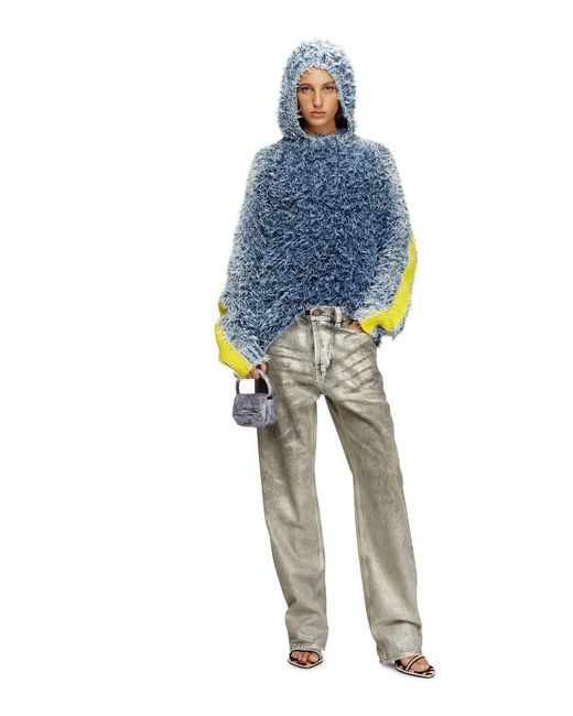 DIESEL Gray 1988 D-Ark Cotton Jeans With Laminated Effect