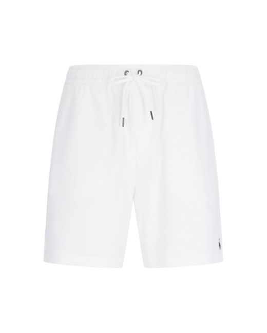 Polo Ralph Lauren White Terry Shorts for men