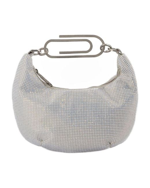 Off-White c/o Virgil Abloh Gray Binder Clip 20 Bag Strass