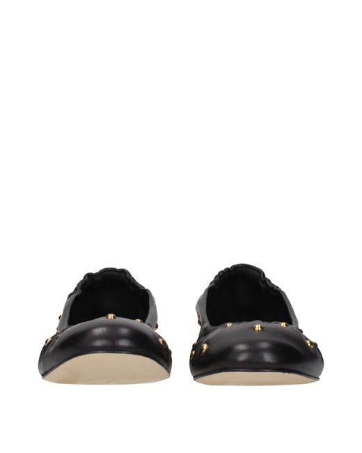 Chloé Black Leather Ballet Flats