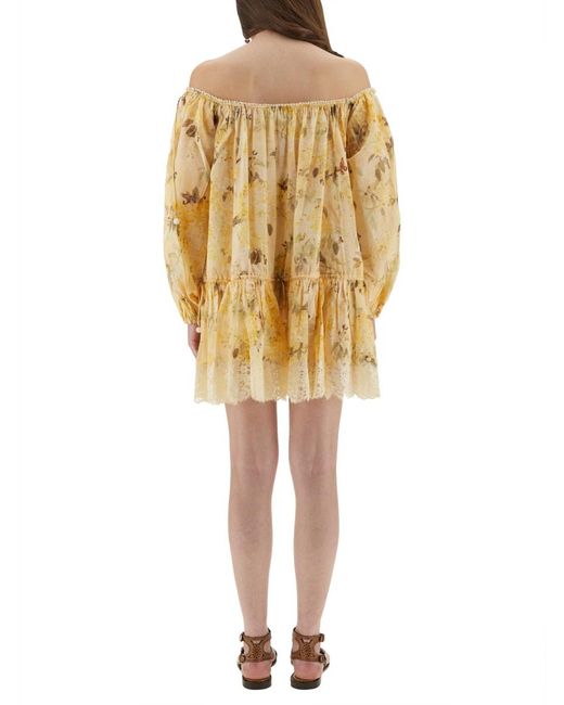 Zimmermann Yellow Cascadian Short Dress