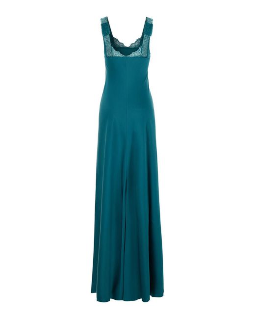 Forte_forte Blue Long Dress Viscose Acetate