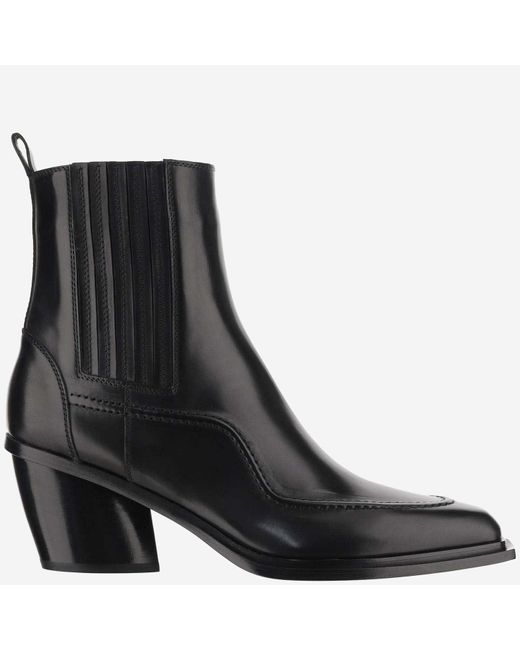 Sartore Black Leather Boots