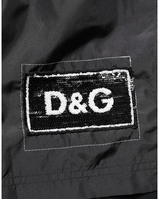 Dolce & Gabbana Black Polyester Drawstring Shorts Swimwear for men