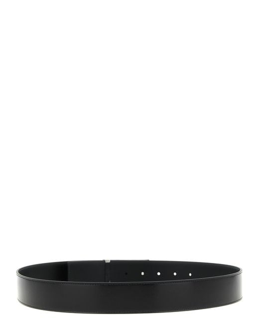 Givenchy Black Antigona Logo Buckle Solid Belt for men
