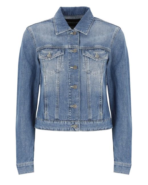 Dondup Blue Cotton Jeans Jacket