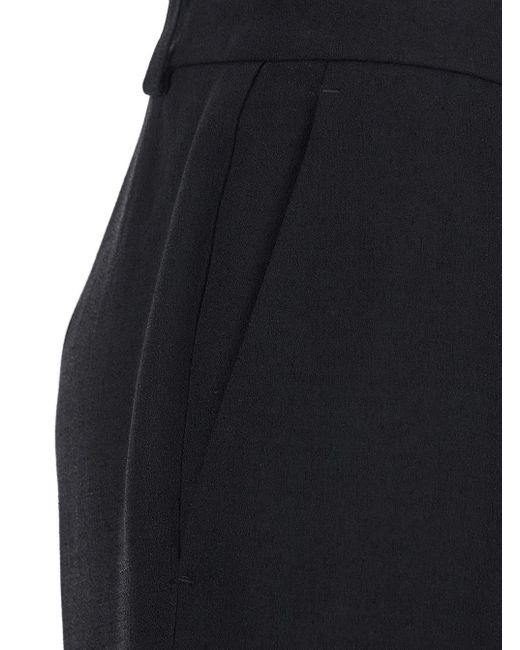Balenciaga Black Pants With Belt Loops And Flared Leg