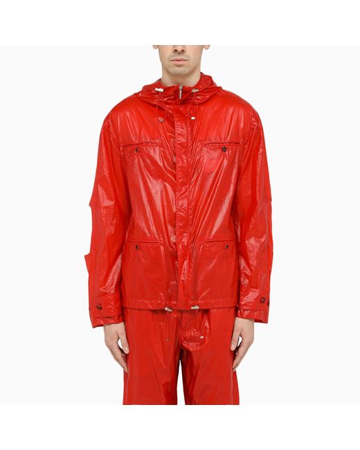 Ferragamo Red Lightweight Nylon Jacket for men