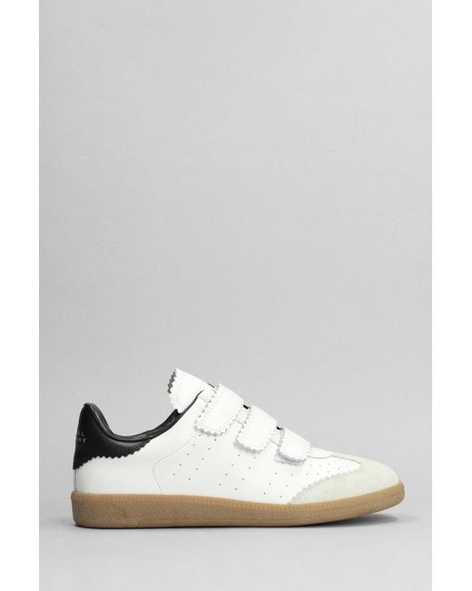 Isabel Marant Beth Sneakers In White Suede And Leather