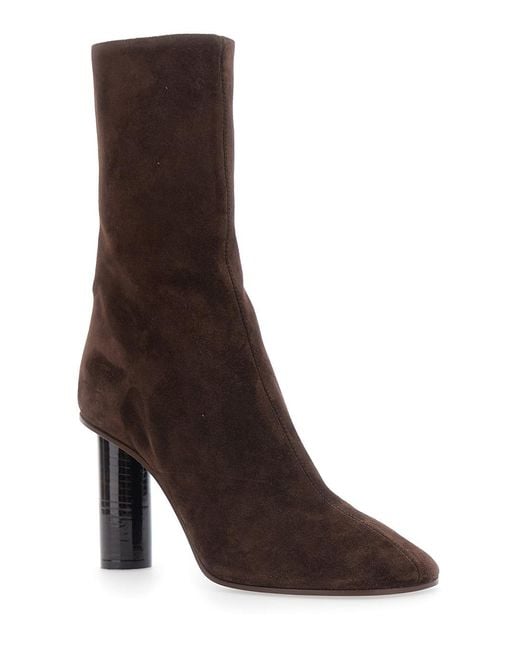 Paris Texas Brown Ankle Boot Alice 85 Leather Calf