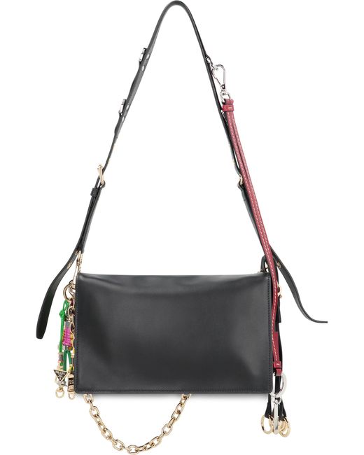 Prada Black Leather Shoulder Bag Soft Sound Calf
