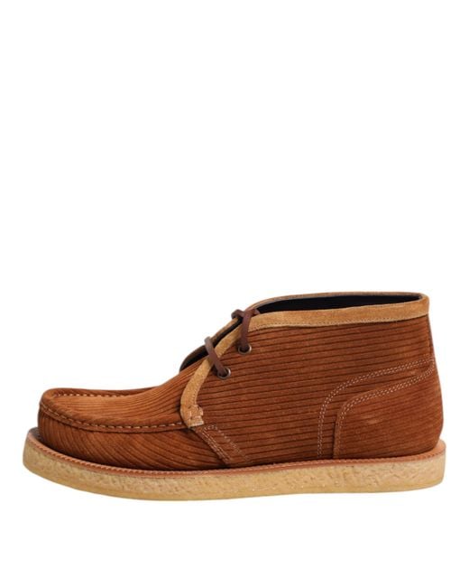 Dolce & Gabbana Brown Suede Chukka Boots for men