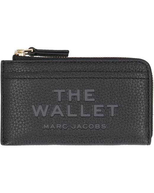 Marc Jacobs Black Wallet Top Zip Multi Leather Cow Hide & Purses