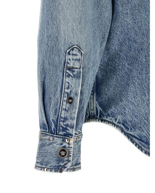 Versace Blue Medusa Shirt for men