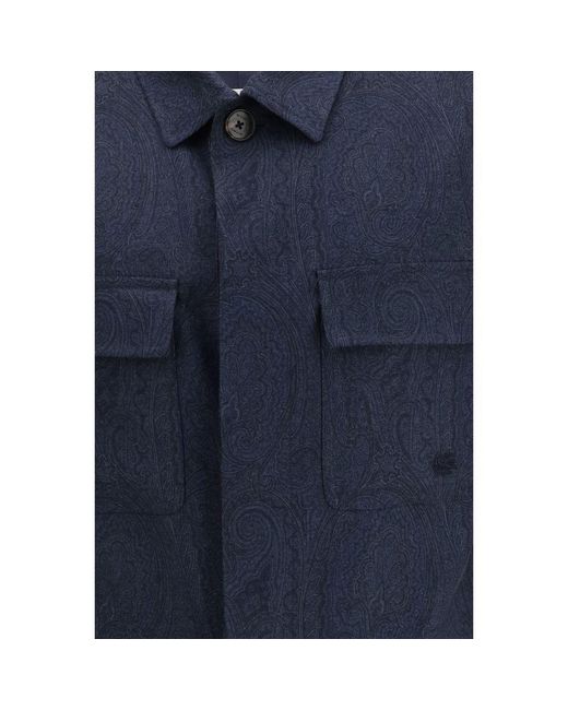 Etro Blue Wool Oves Aries Full for men
