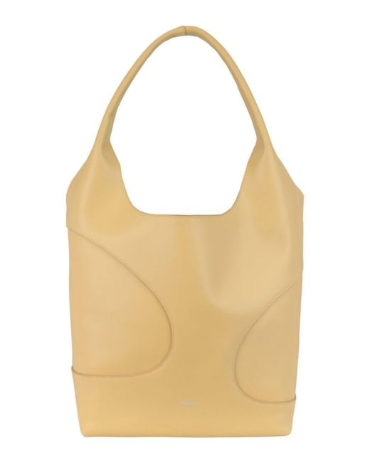 Ferragamo Natural Debossed Cut-Out Hobo Bag