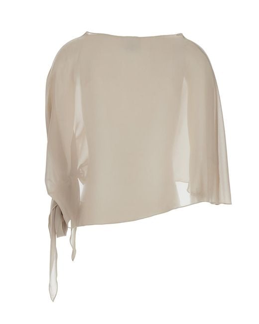 Le Plain Natural Stole With Side Knot