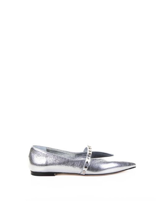 McQueen White Flat Shoes Bos Taurus