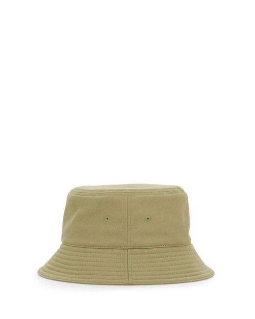 Burberry Green Baseball Cap With Ekd Cotton Hat
