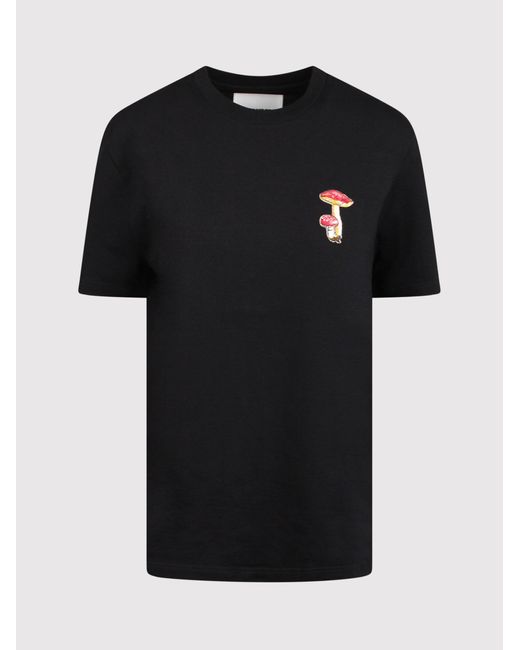 Jil Sander Black Jilsander Logo Patch Cotton T-Shirt