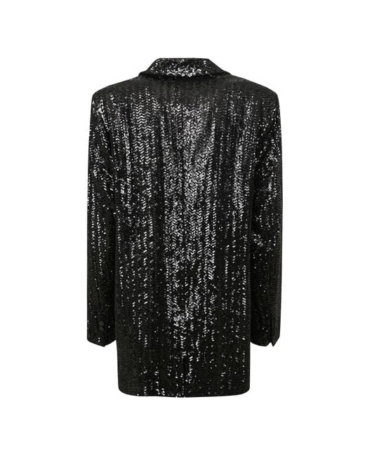 Anine Bing Black Sara Sequin Embellished Blazer