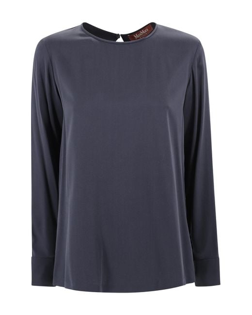 Max Mara Blue Shirts Seta
