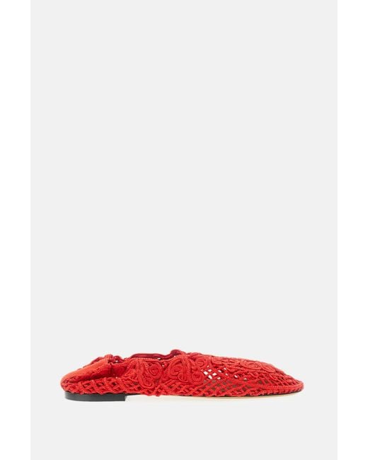 Odissi Red Flat Shoes