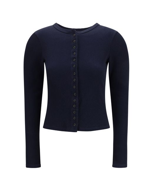 Citizens of Humanity Blue Kari Long Cardigan Cotton; Lyocell; Spandex