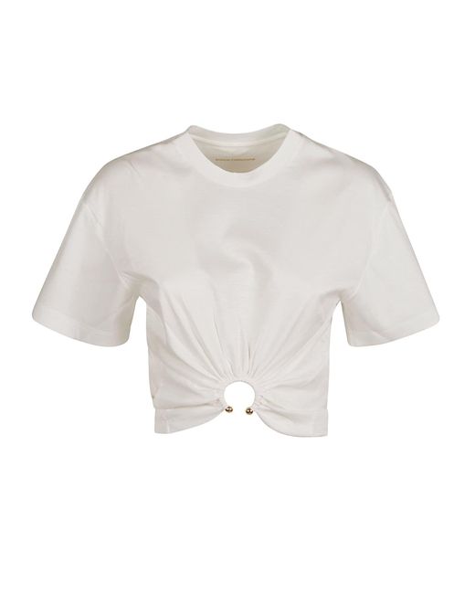 Rabanne White Cropped T-Shirt