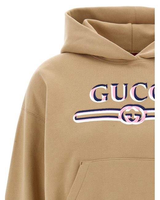 Gucci Natural Logo Hoodie