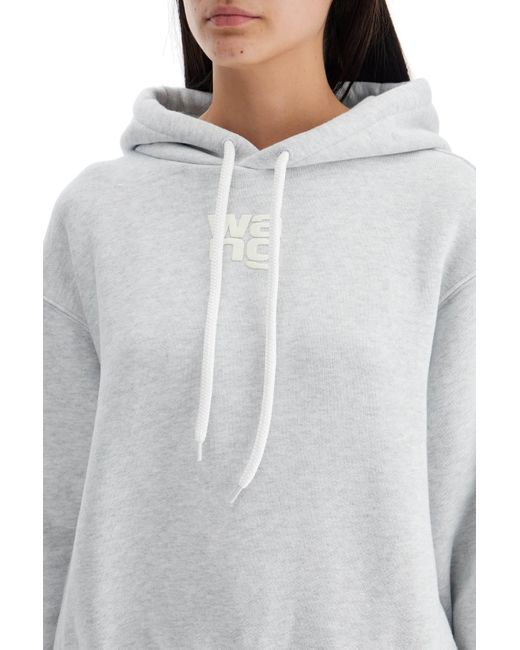 Alexander Wang White Boxy Hoodie With Hood