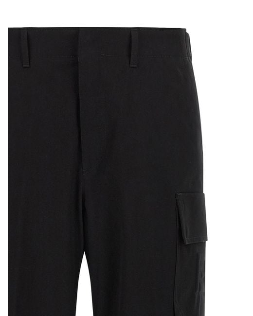 Fendi Black Gabardine Trousers for men