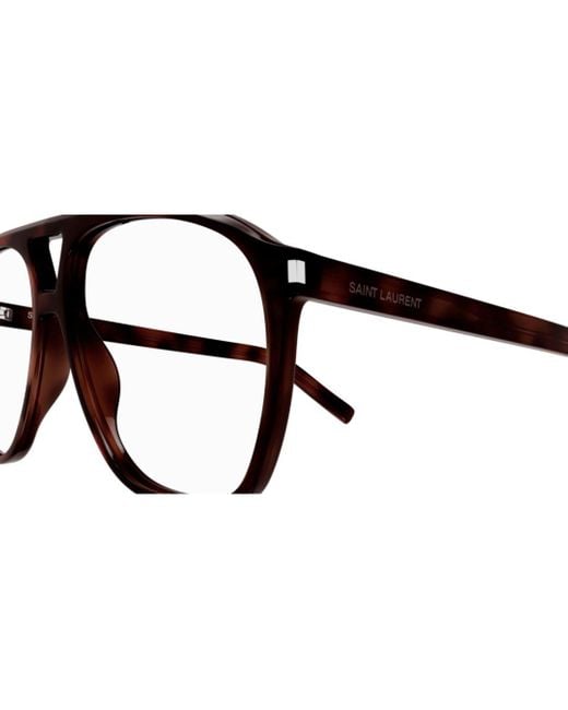 Saint Laurent Brown Sl 596 Dune Opt 003 Havana Havana Trasparent Glasses