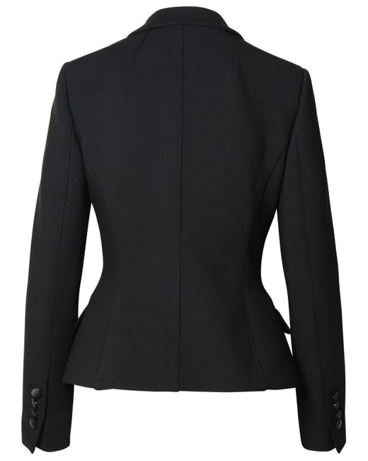 Dolce & Gabbana Black Wool Blend Blazer