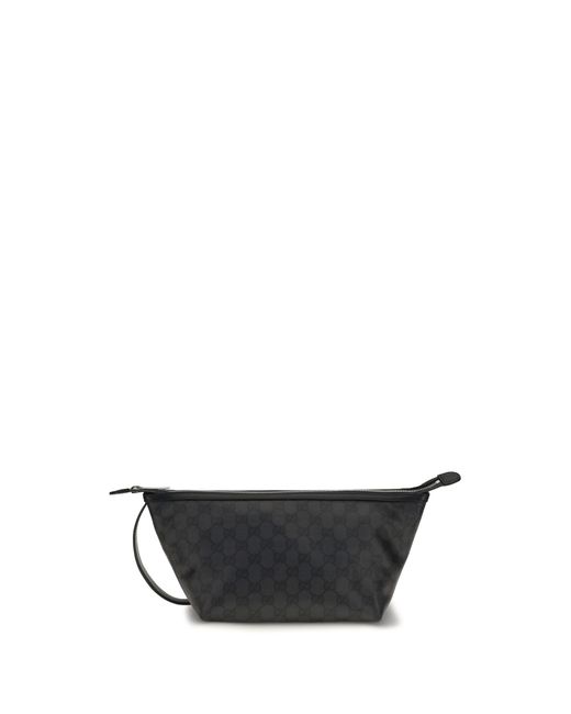 Gucci Black Pouch Small Essence Classic Fabric Clutch Bags