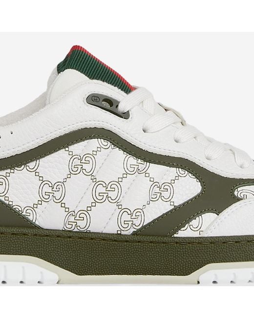 Gucci White Web Leather Sneakers Trainers for men