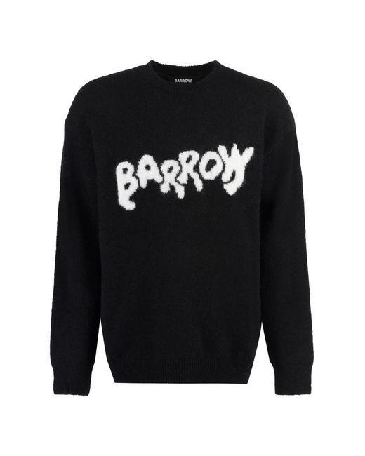 Barrow Black Wool Blend Pullover for men